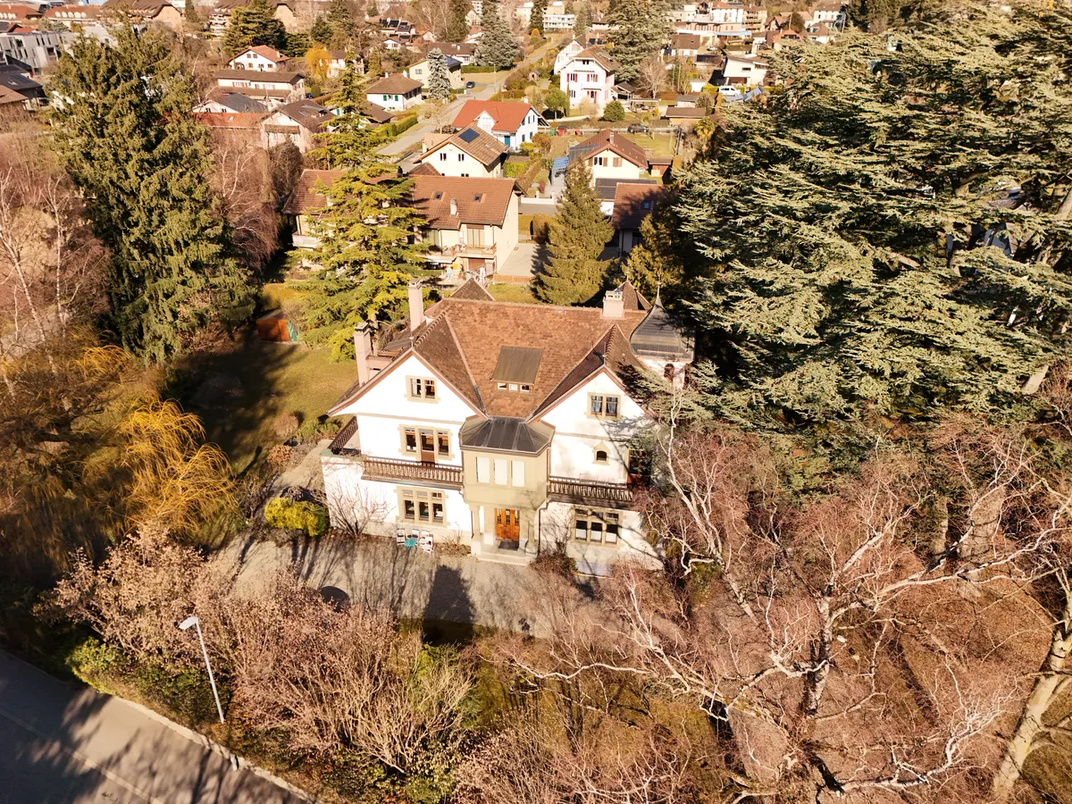 Villengrundstück aus der Luft