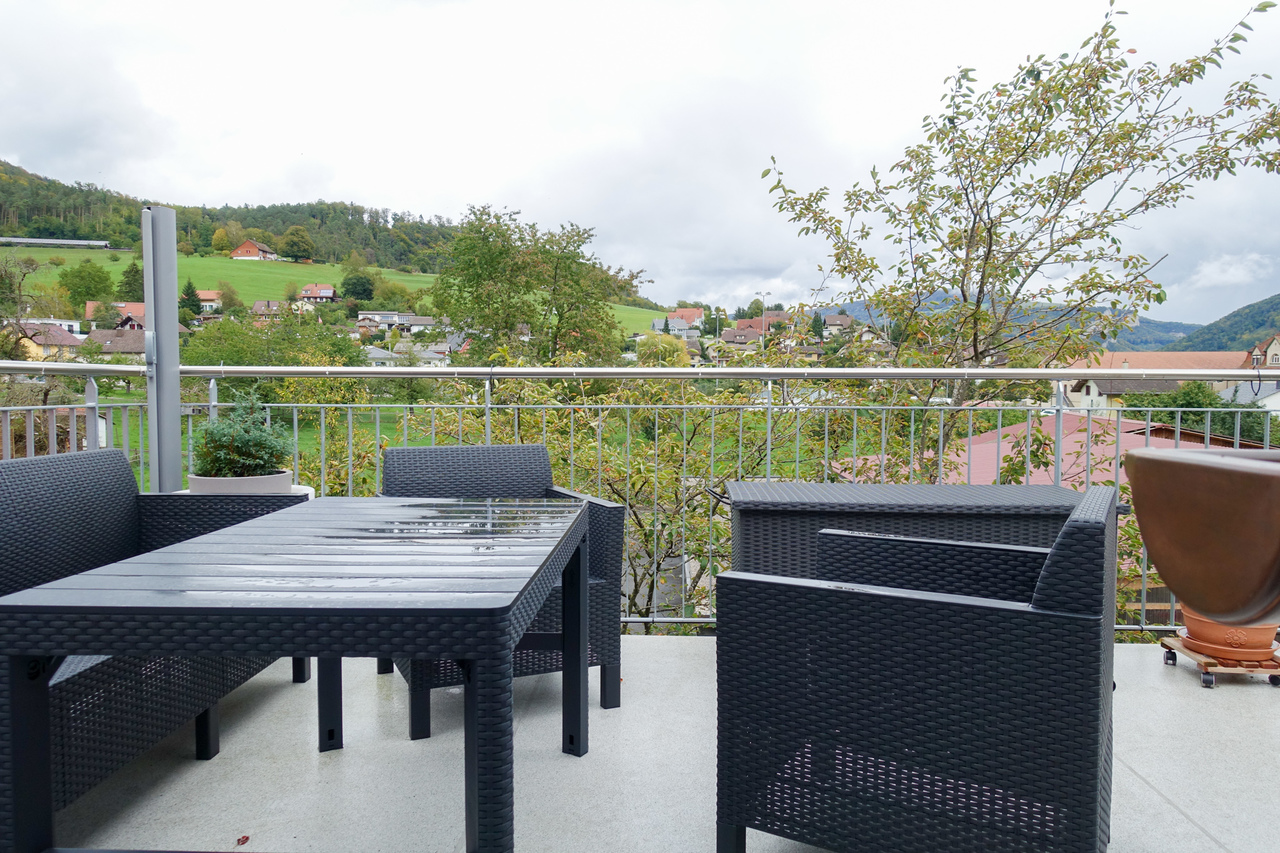 Terrasse mit Bergblick