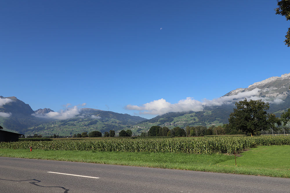Landschaft mit Bergblick