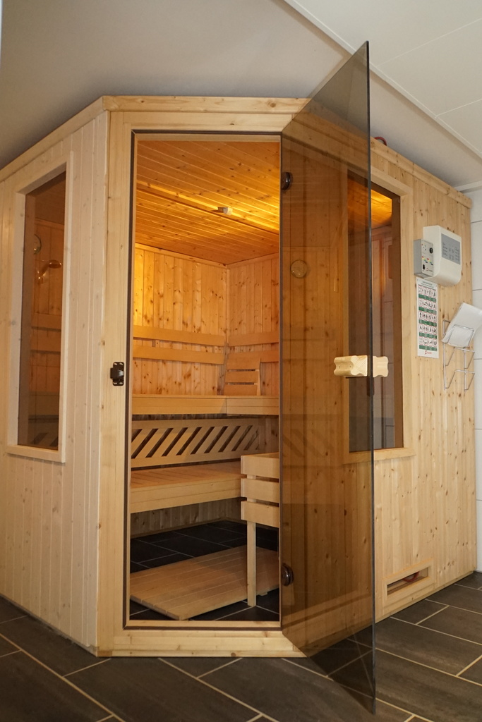 Holzsauna im Innenbereich