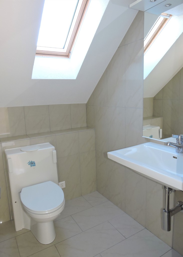 Helles Gäste-WC mit Dachfenster