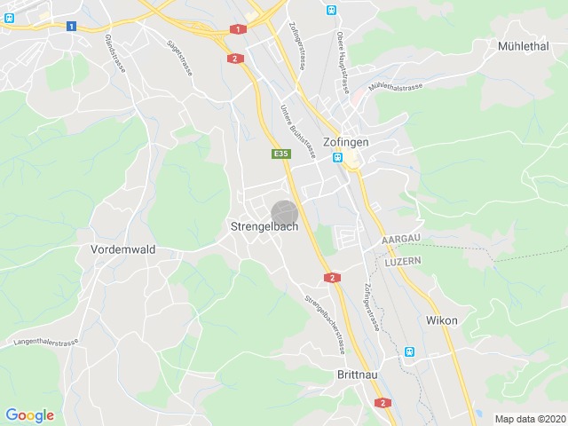 Kartenansicht einer Region in der Schweiz