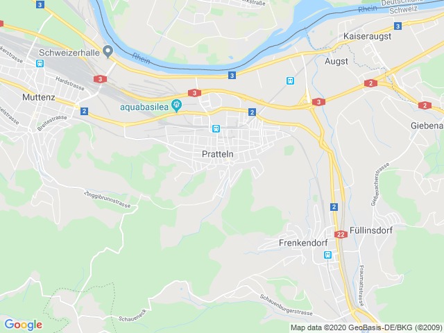 Landkarte mit Ortsnamen