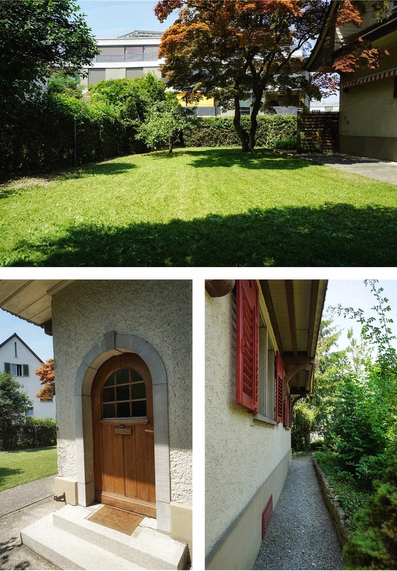 Garten und Hausansicht mit Eingang