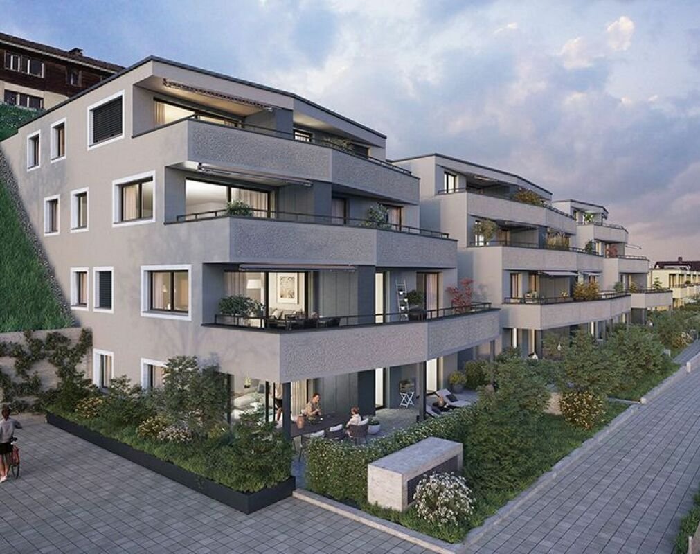 Moderne Wohnanlage mit Balkonen
