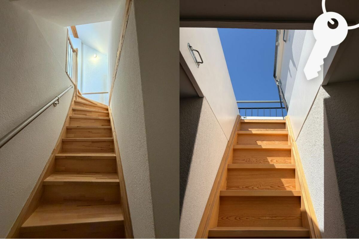 Treppe mit Oberlicht