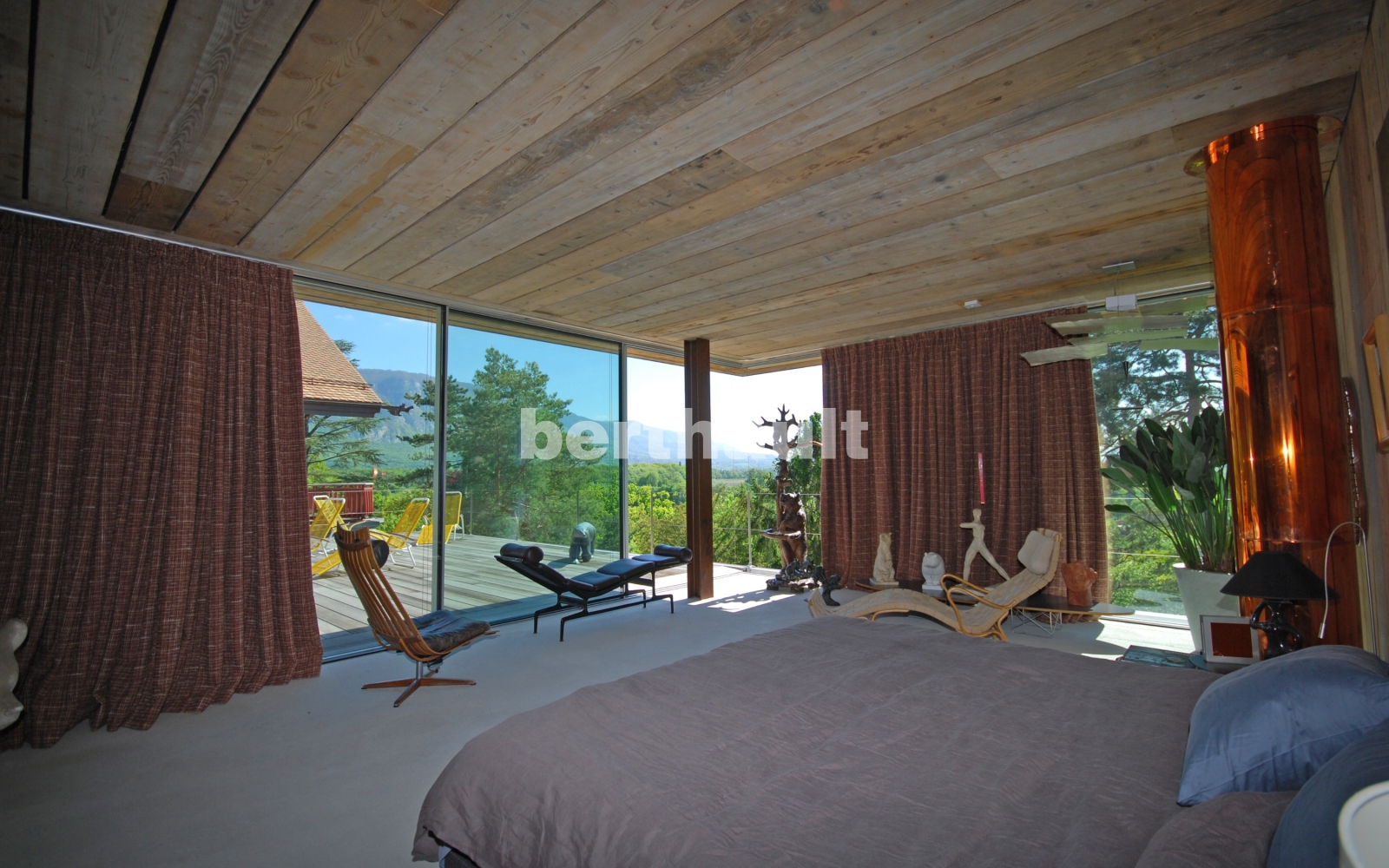 Schlafzimmer mit Panoramablick