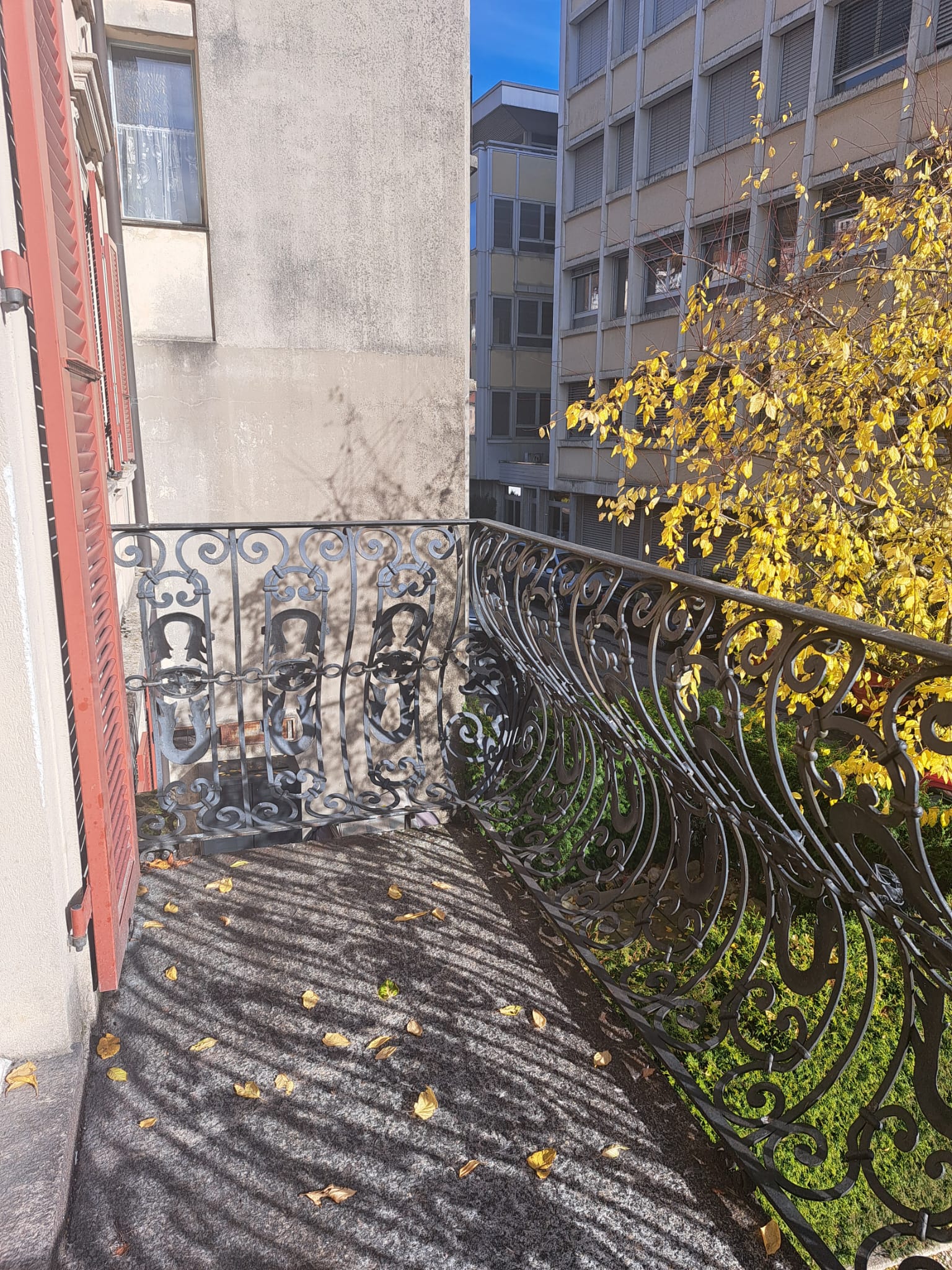 Balkon mit kunstvollem Geländer