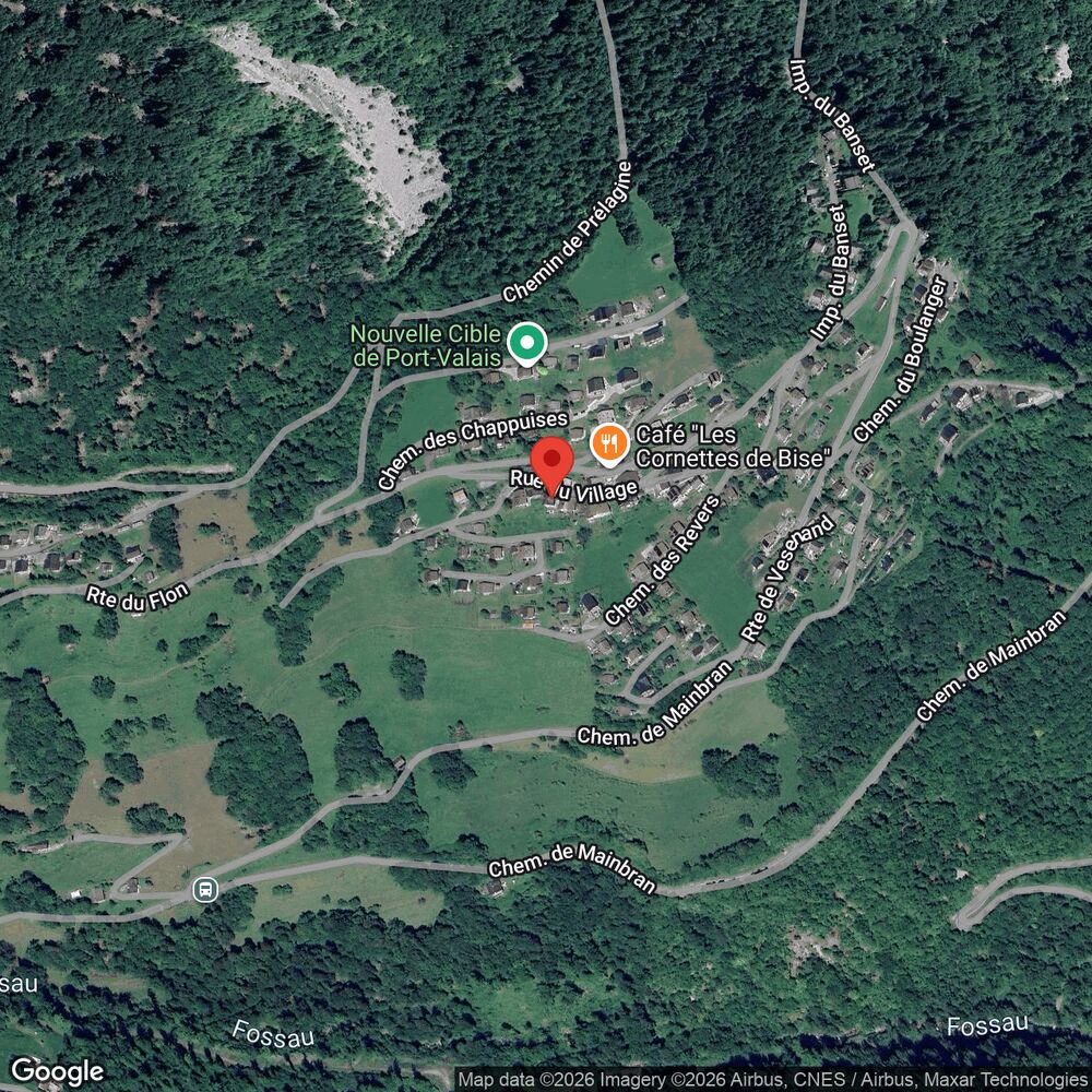 Satellitenkarte einer ländlichen Siedlung