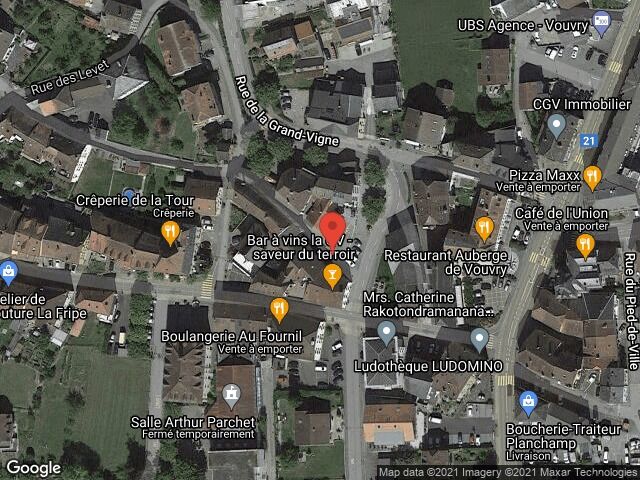 Satellitenansicht eines urbanen Ortskerns