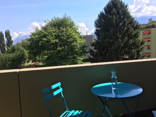 Balkon mit Blick ins Grüne