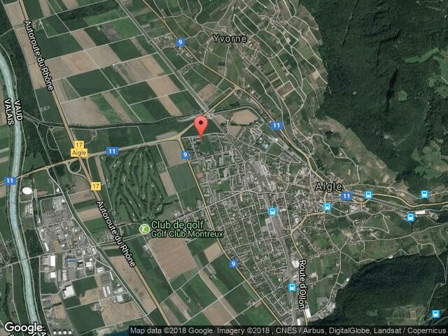 Satellitenkarte einer Stadt- und Agrarlandschaft