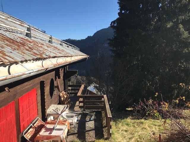 Balkon mit Berg- und Waldblick