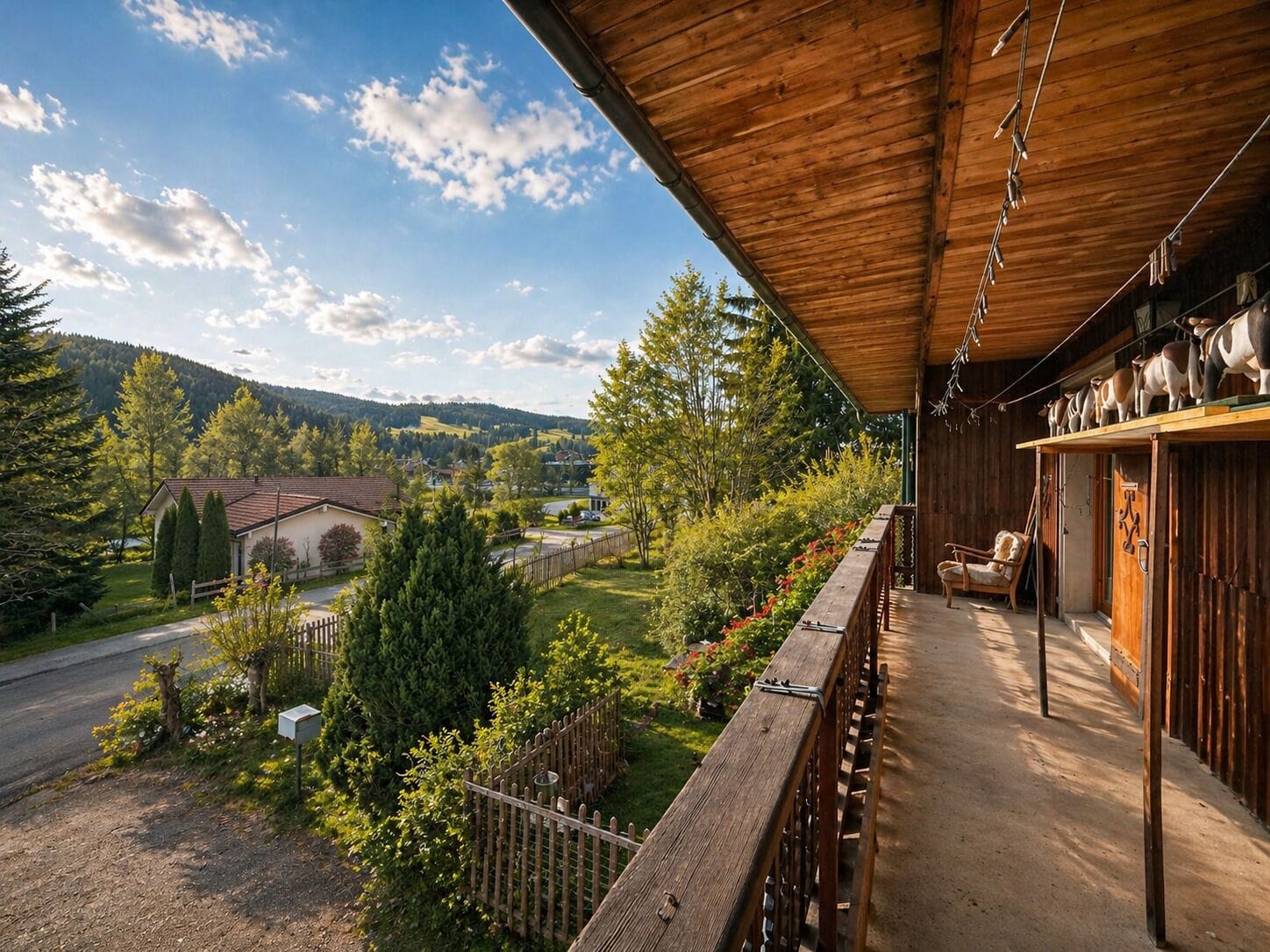 Balkon mit Bergblick