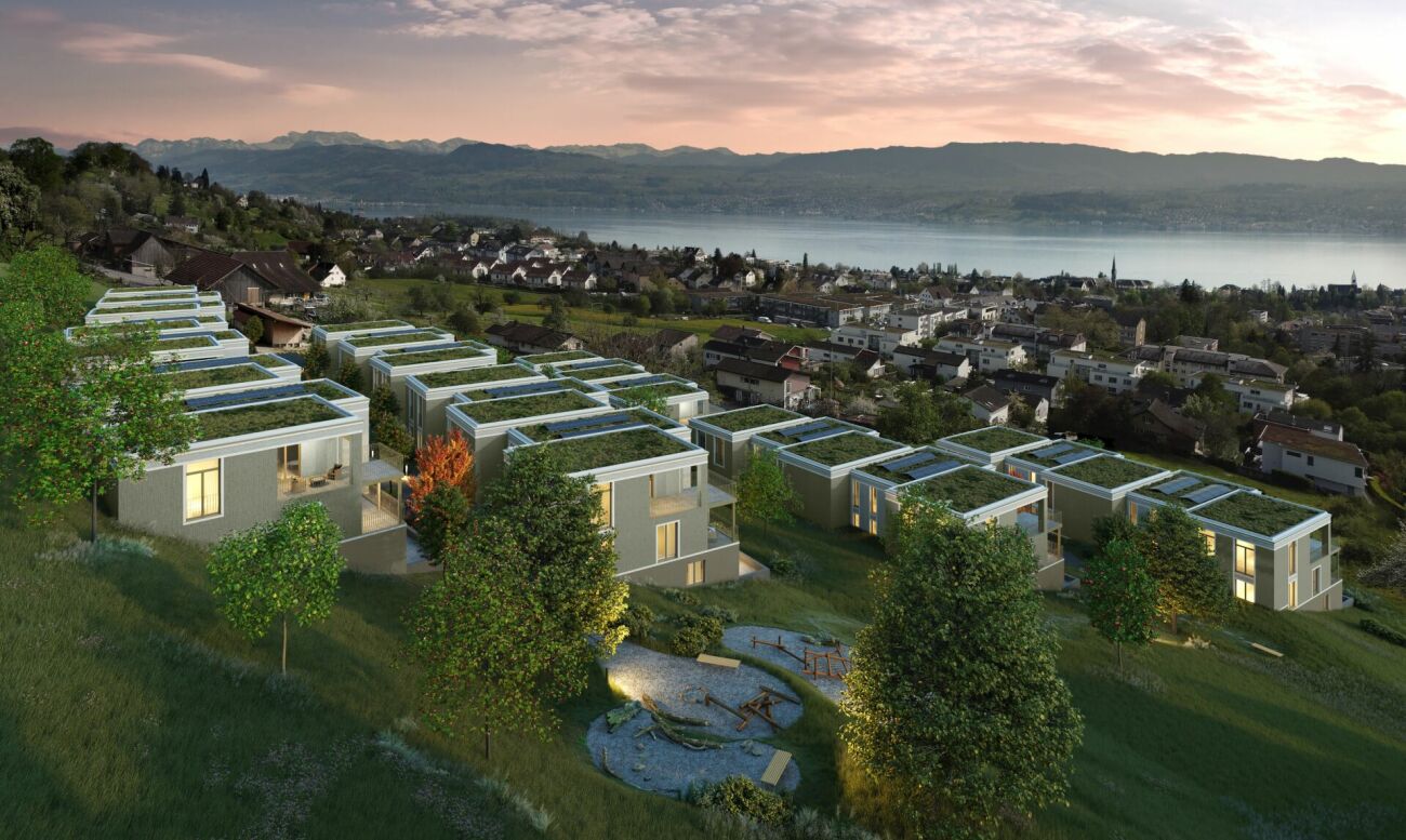 Terrassierte Wohnanlage am Seeufer
