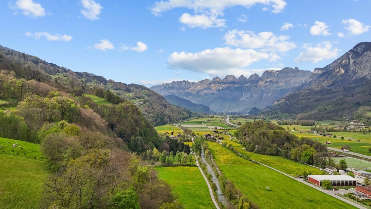 Alpenlandschaft mit Talblick