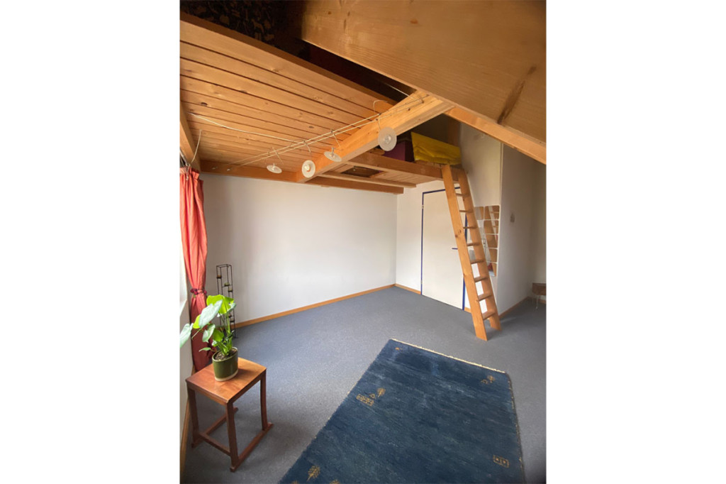 Dachgeschossraum mit Galerie und Leiter