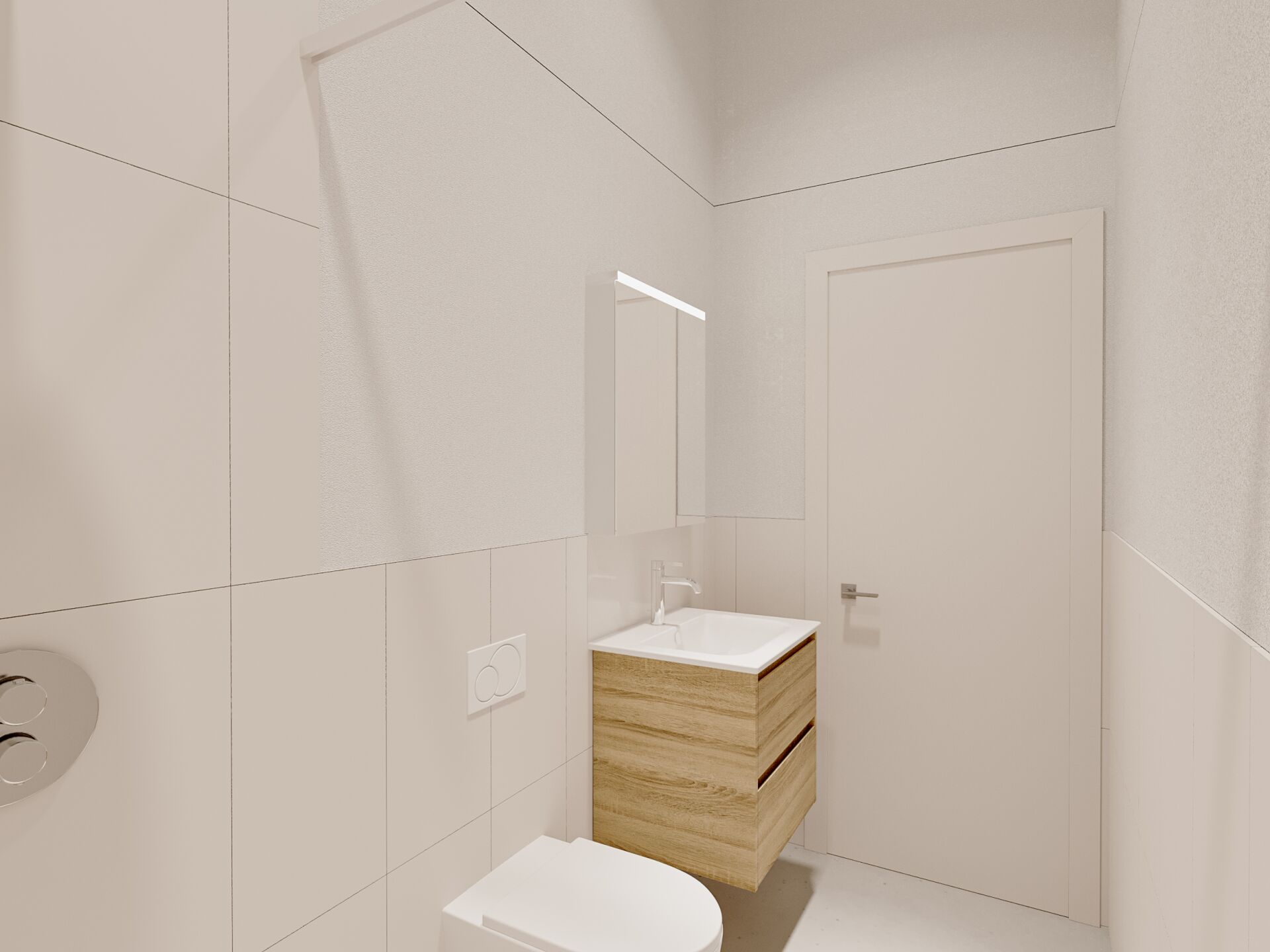 Modernes, helles Gäste-WC