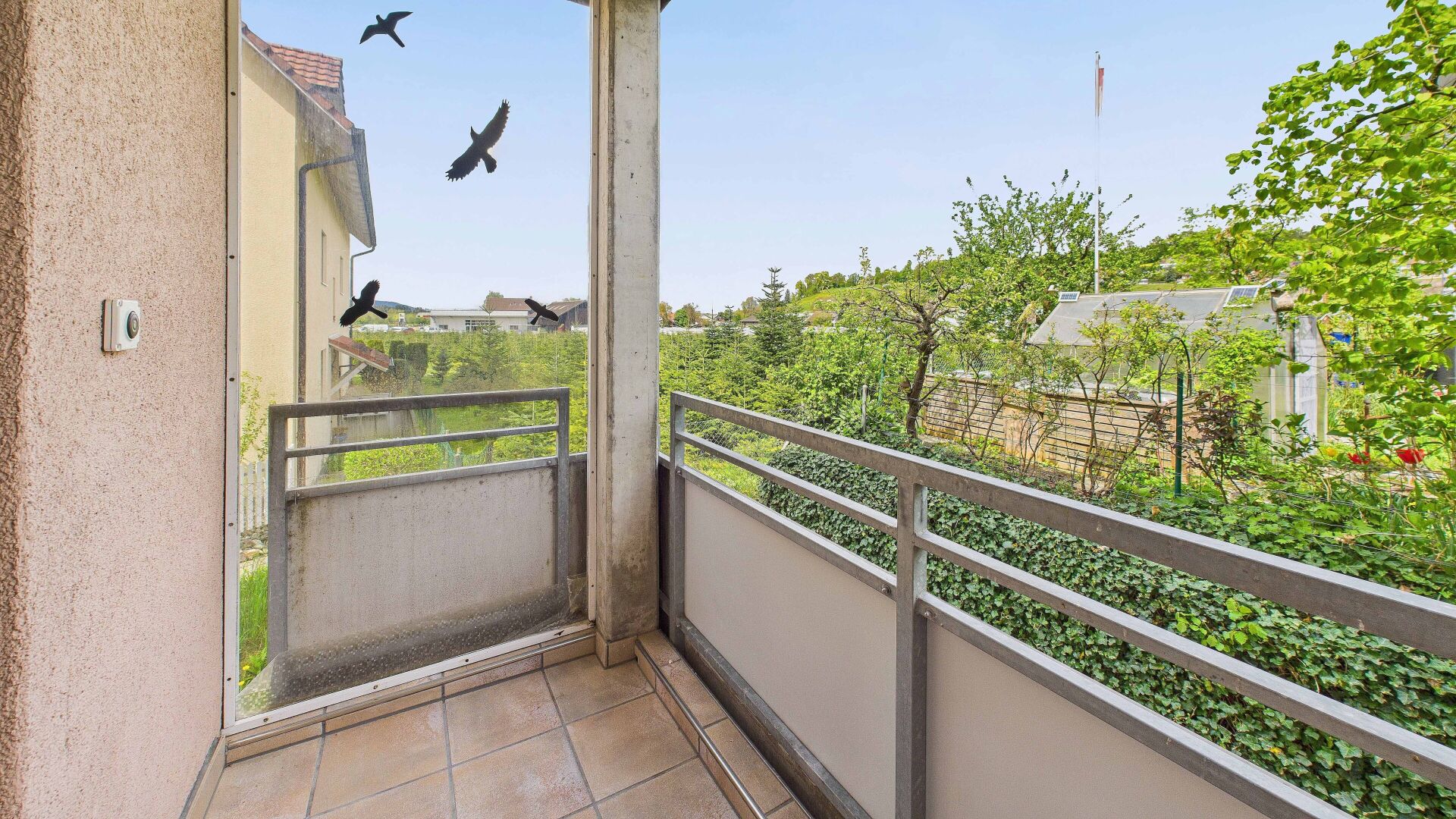 Balkon mit Gartenblick