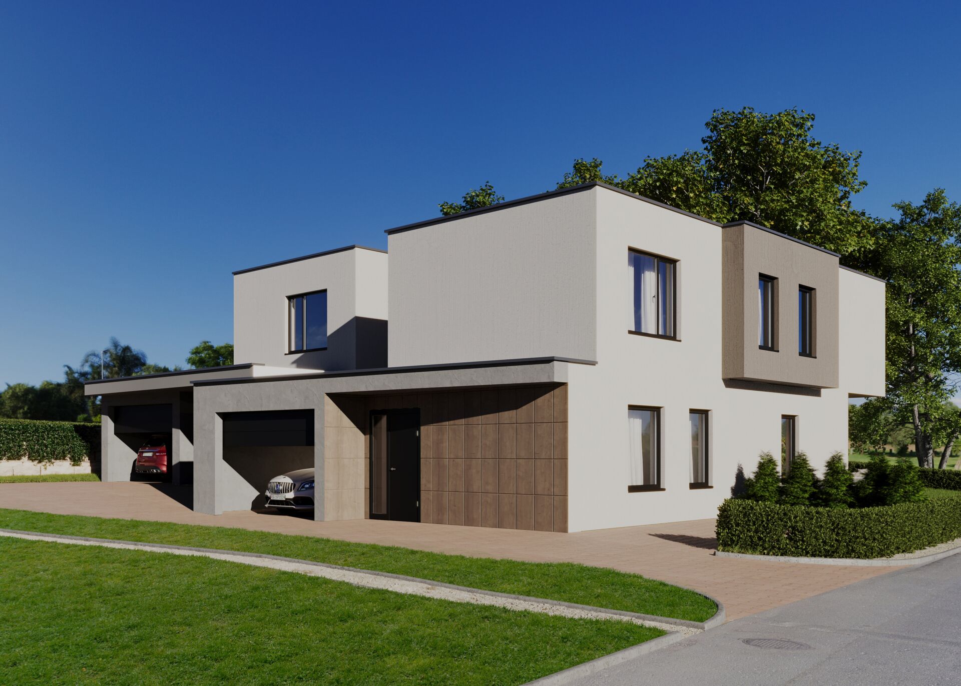 Moderne Doppelhaushälfte mit Garage