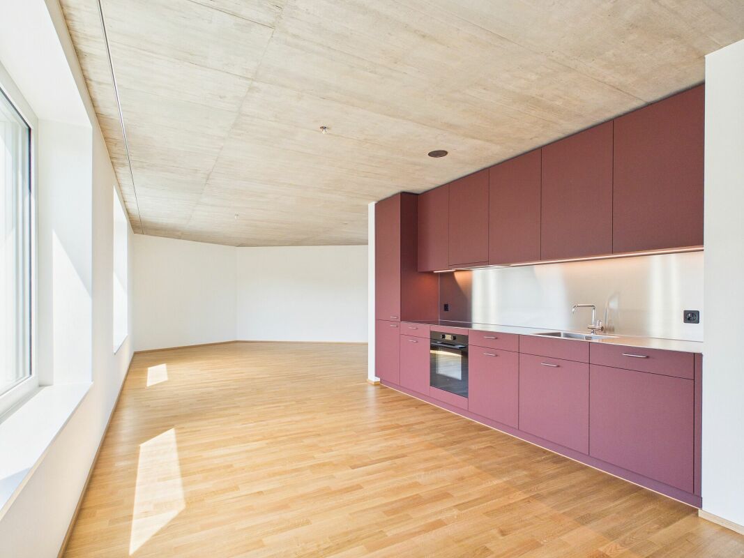 Offene Küche mit puristischem Design