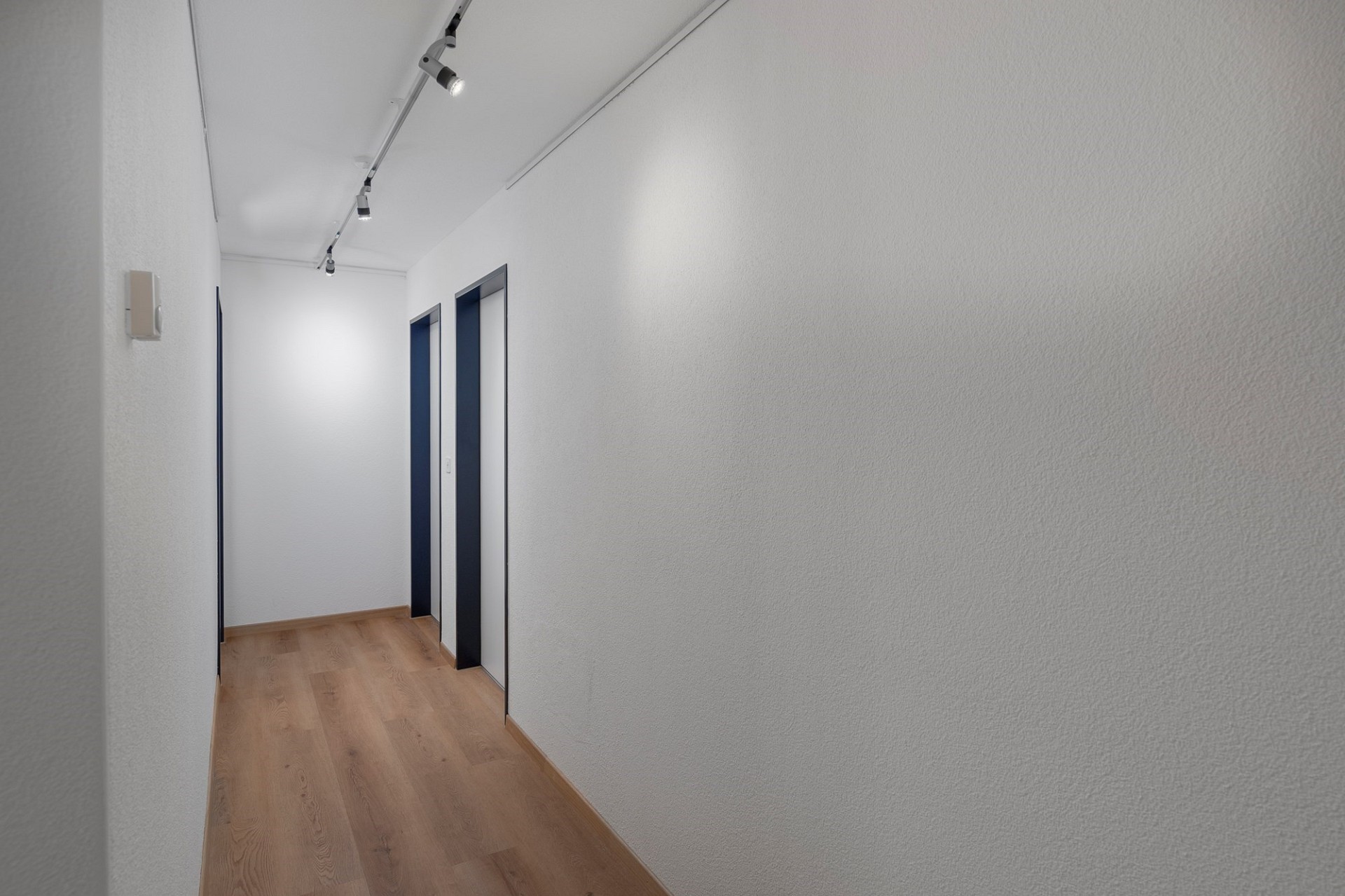 Heller Flur mit Holzoptikboden
