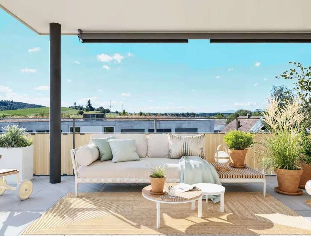 Moderne Dachterrasse mit Sitzlounge