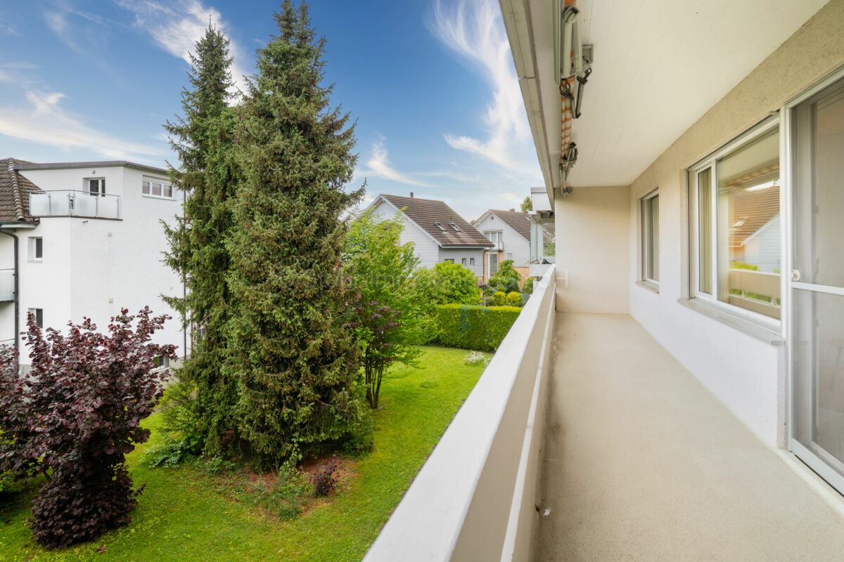 Balkon mit Gartenblick
