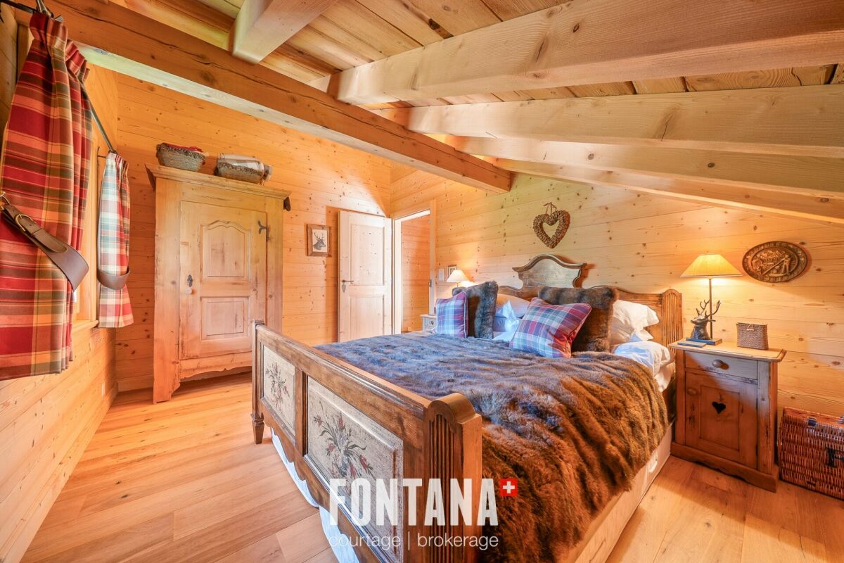 Gemütliches Chalet-Schlafzimmer