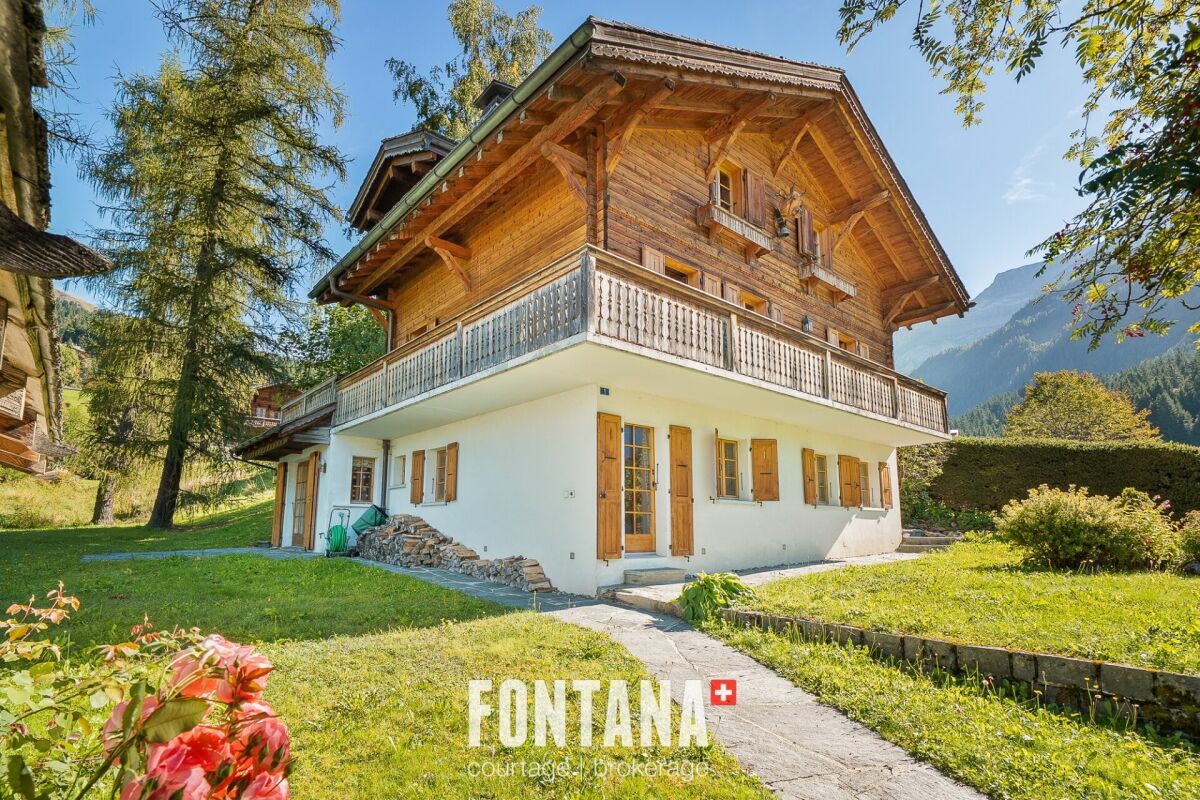Alpen-Chalet mit Bergblick