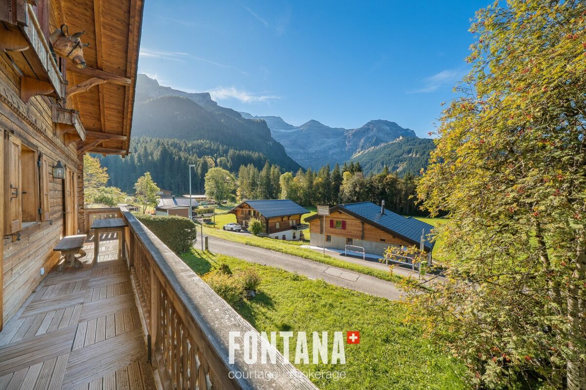 Balkon mit Bergpanorama