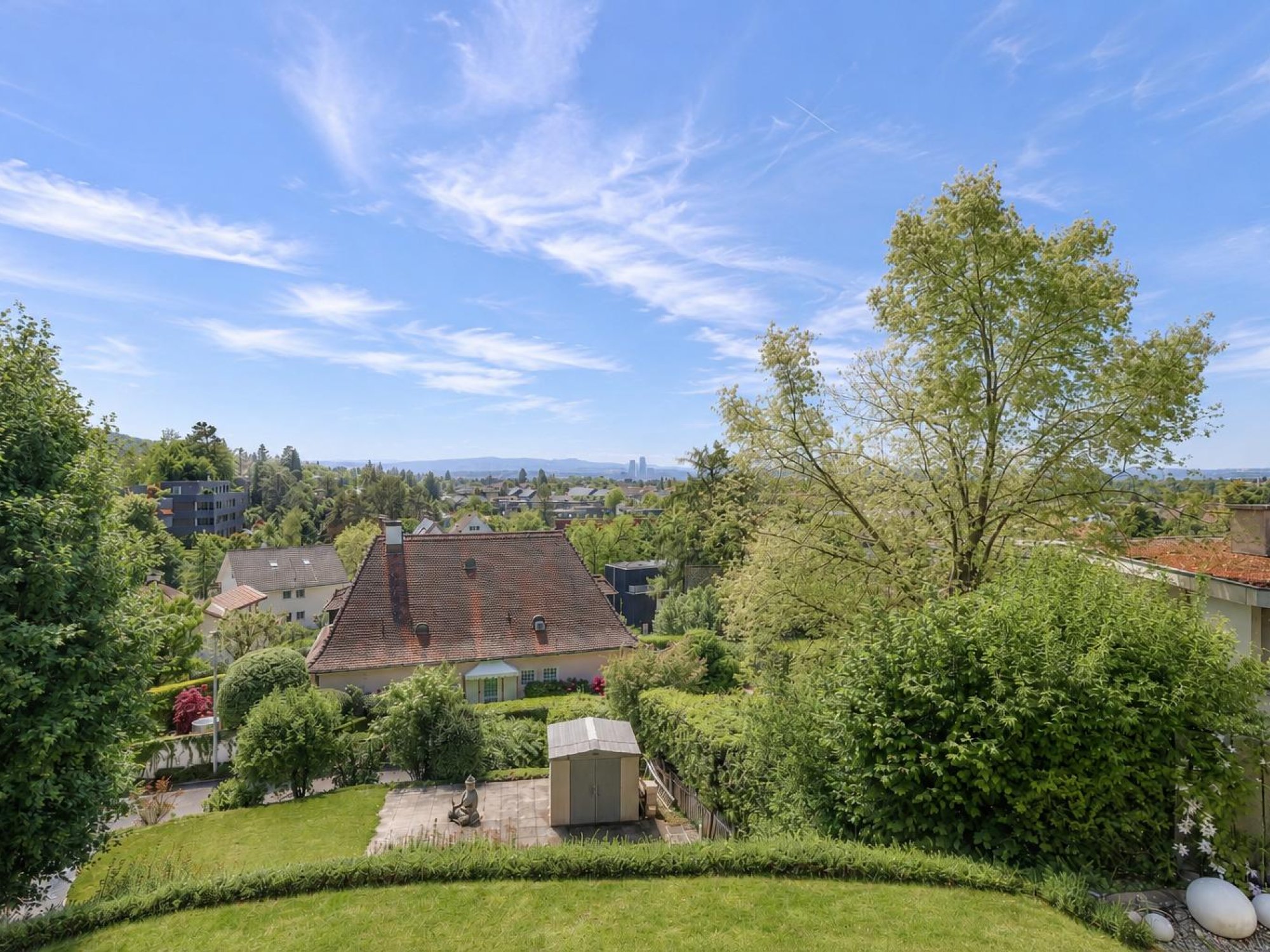 Gartenblick mit weiter Aussicht