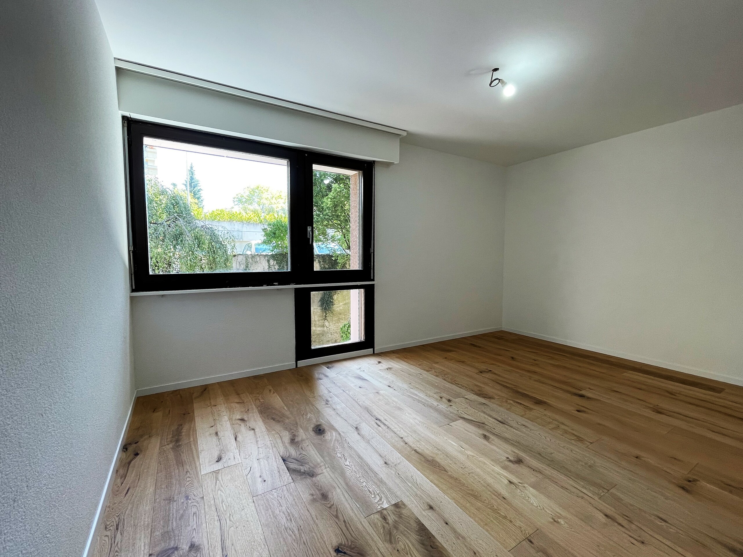 Leerer moderner Raum mit großem Fenster