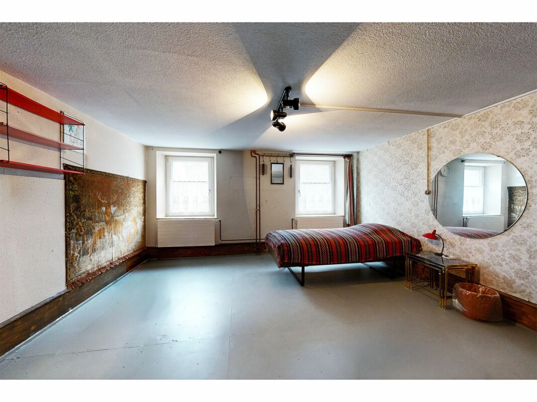 Unkonventionelles Schlafzimmer mit Vintage-Elementen
