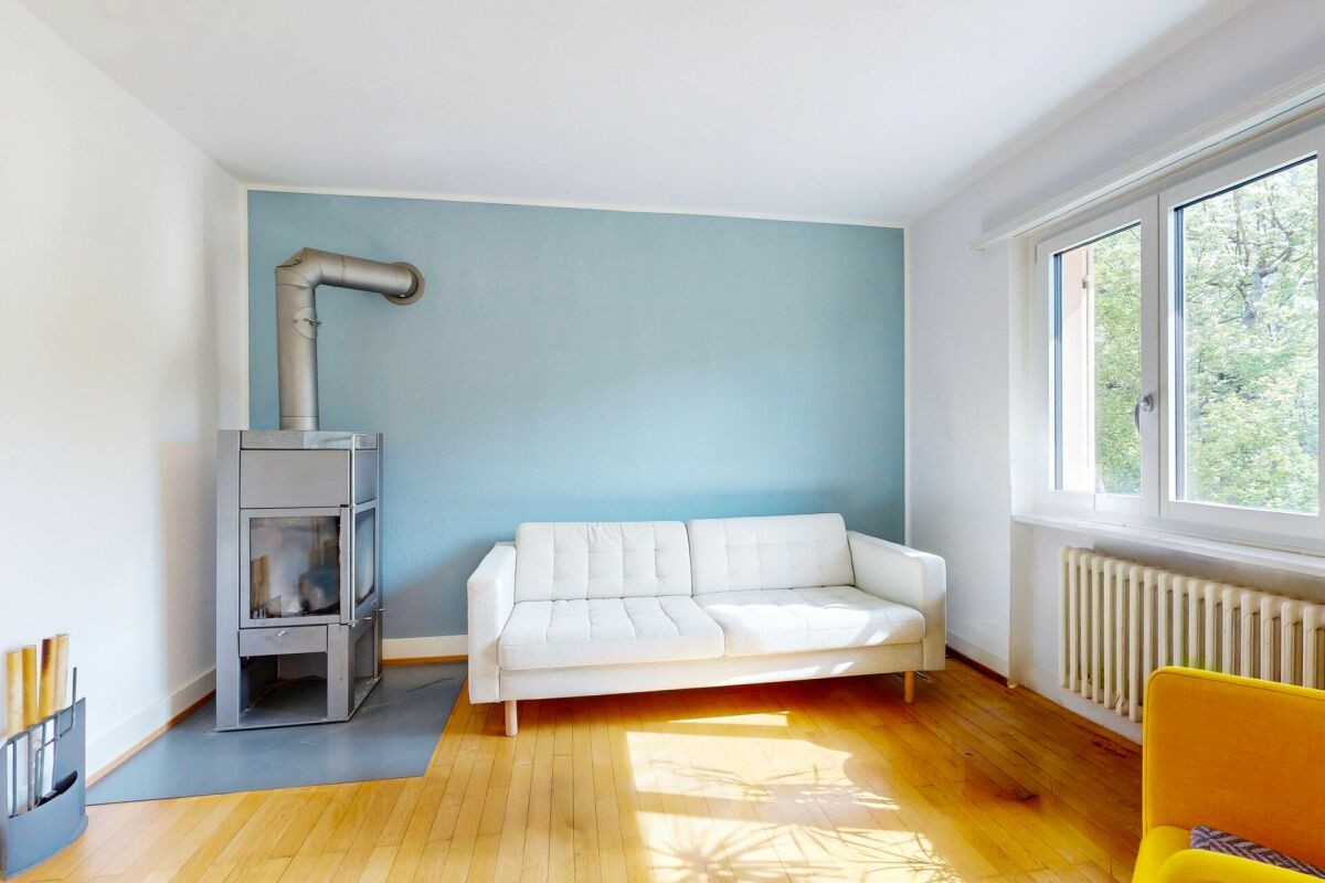 Wohnzimmer mit Kaminofen
