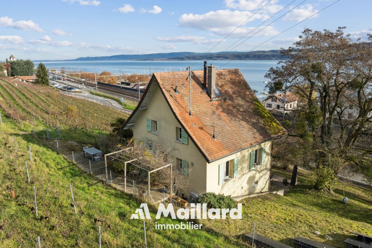Haus mit Seeblick am Hang