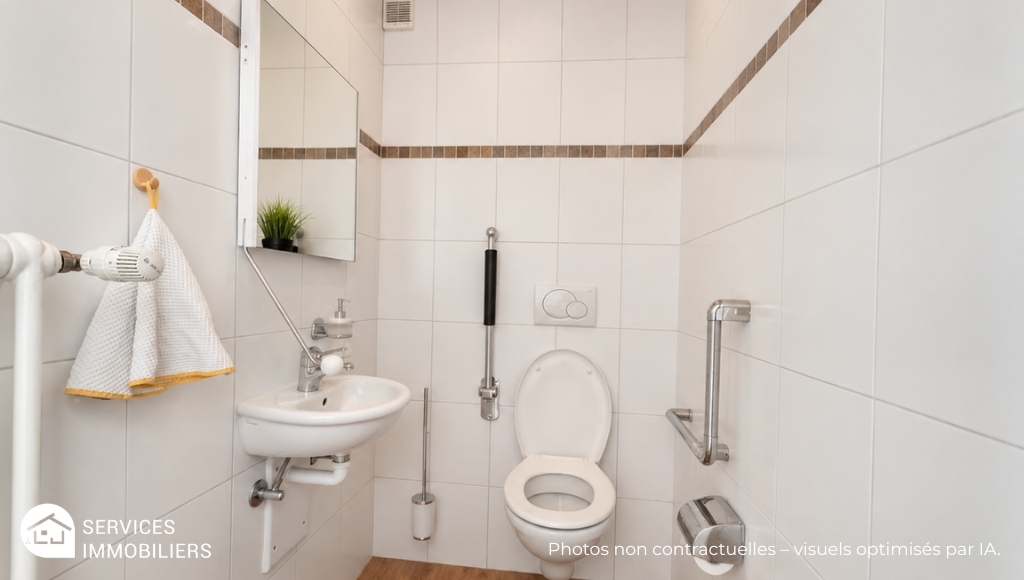 Gäste-WC mit Handwaschbecken