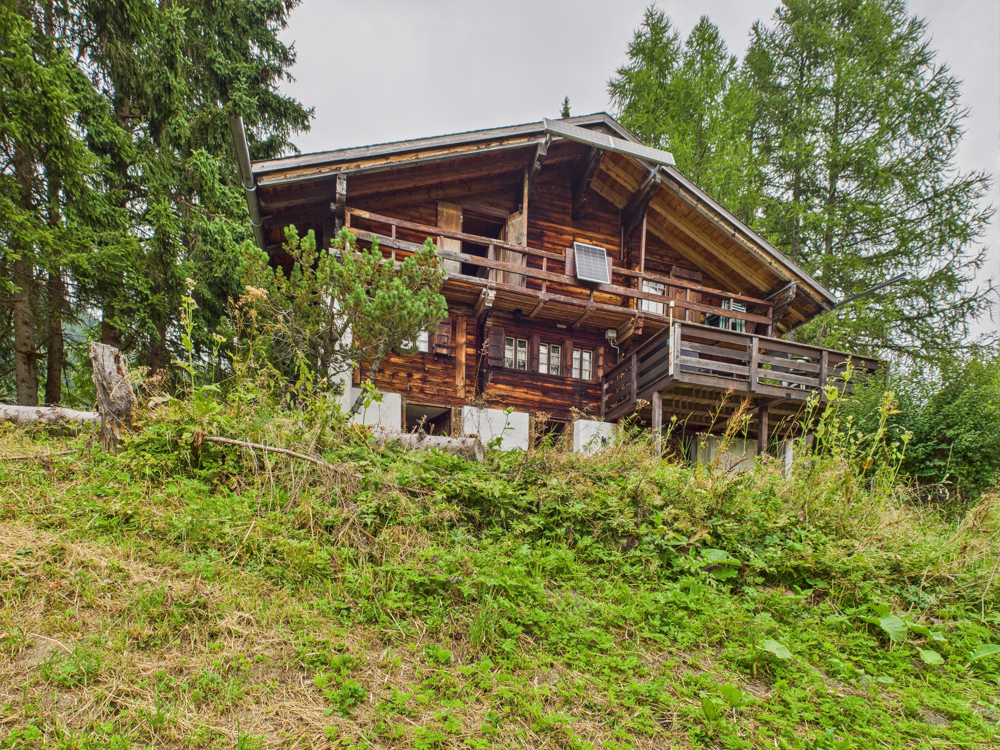 Alpines Holzhaus im Grünen