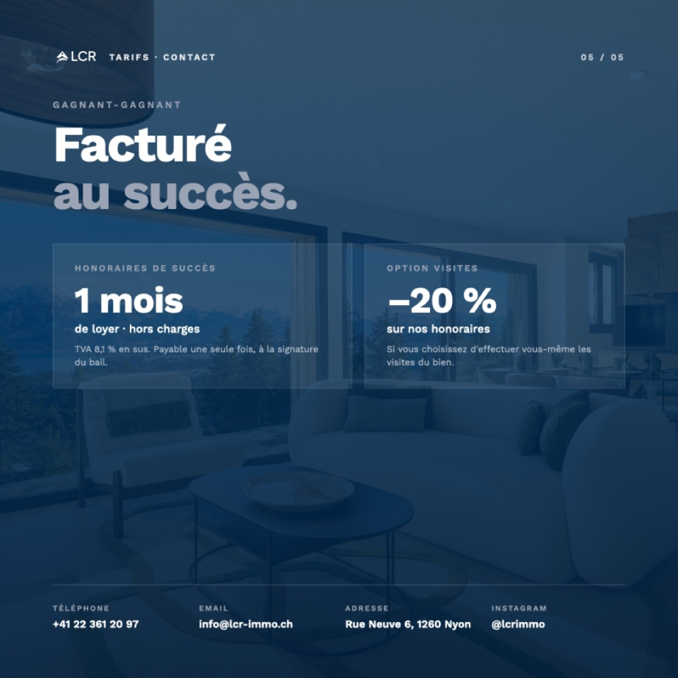 Werbegraphic mit Wohnraum-Hintergrund