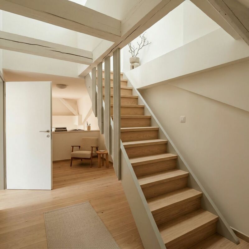 Treppenhaus mit Dachschräge