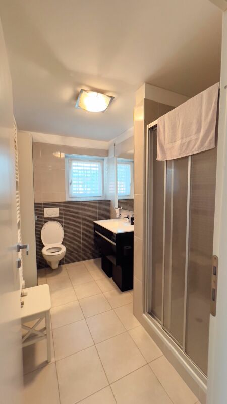Badezimmer mit Dusche und WC