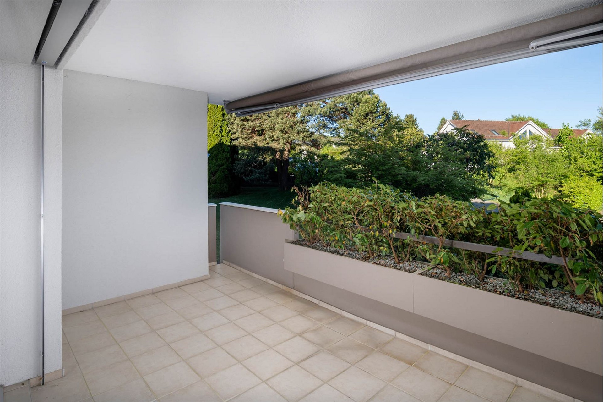 Balkon mit Gartenblick