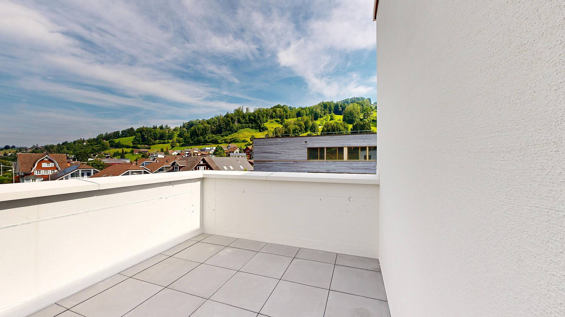 Balkon mit Bergblick