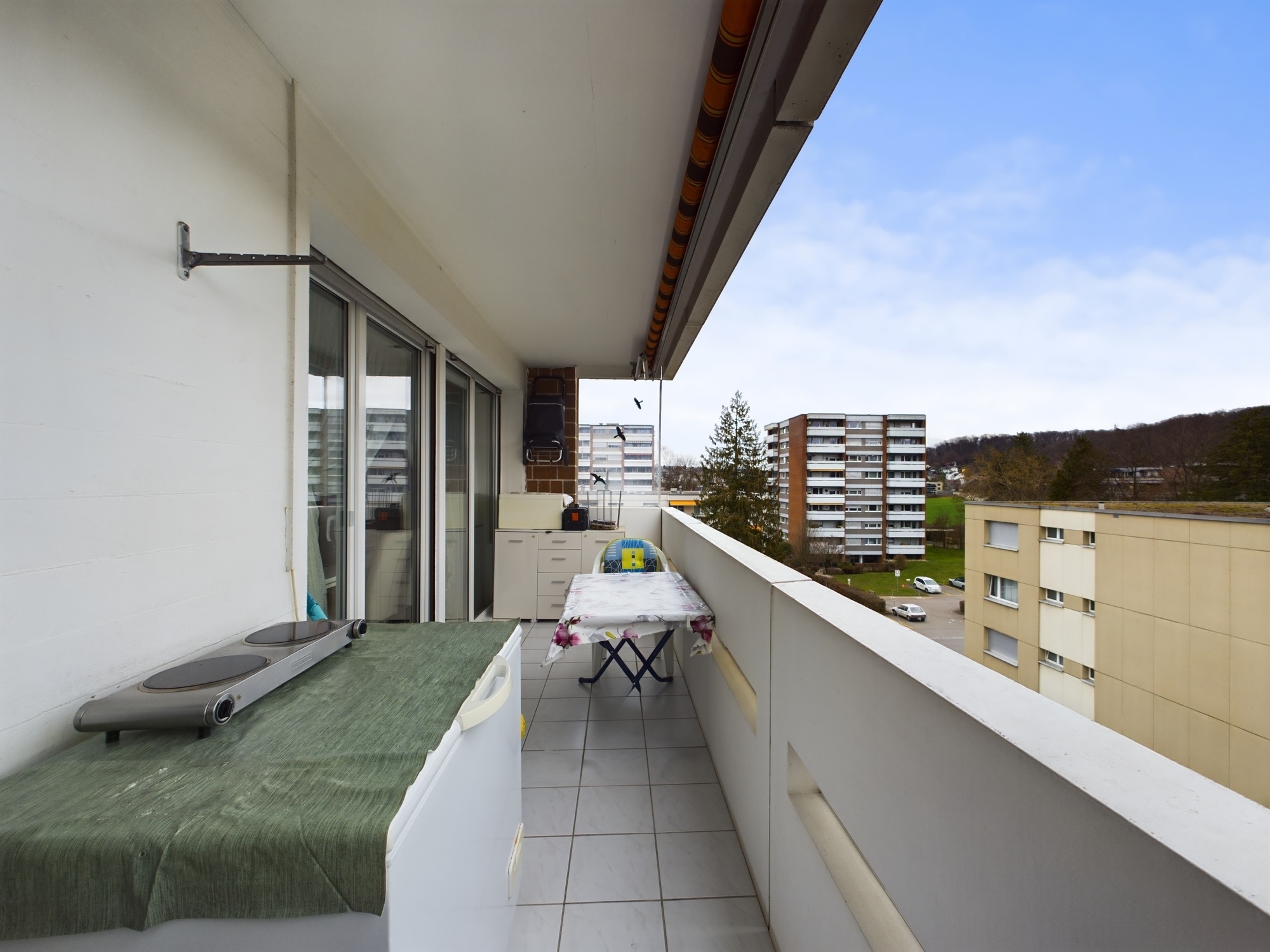 Balkon mit Blick ins Grüne
