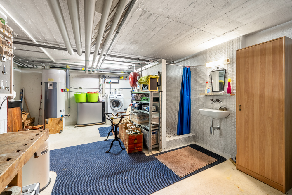 Hauswirtschaftsraum mit Dusche