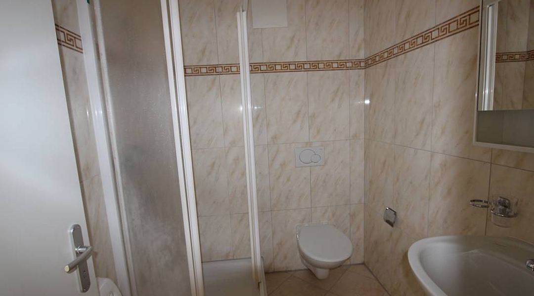 Badezimmer mit Dusche und WC