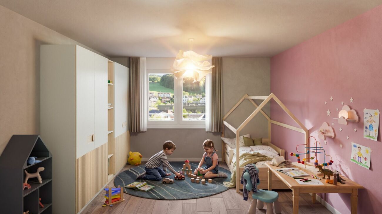 Kinderzimmer mit Spielbereich