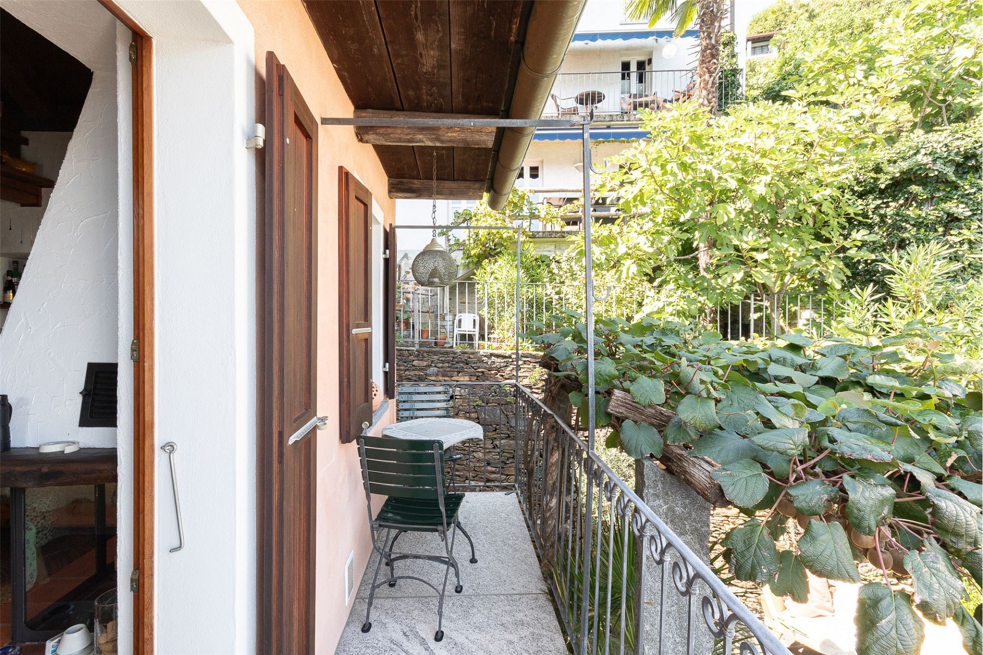 Balkon mit Gartenblick
