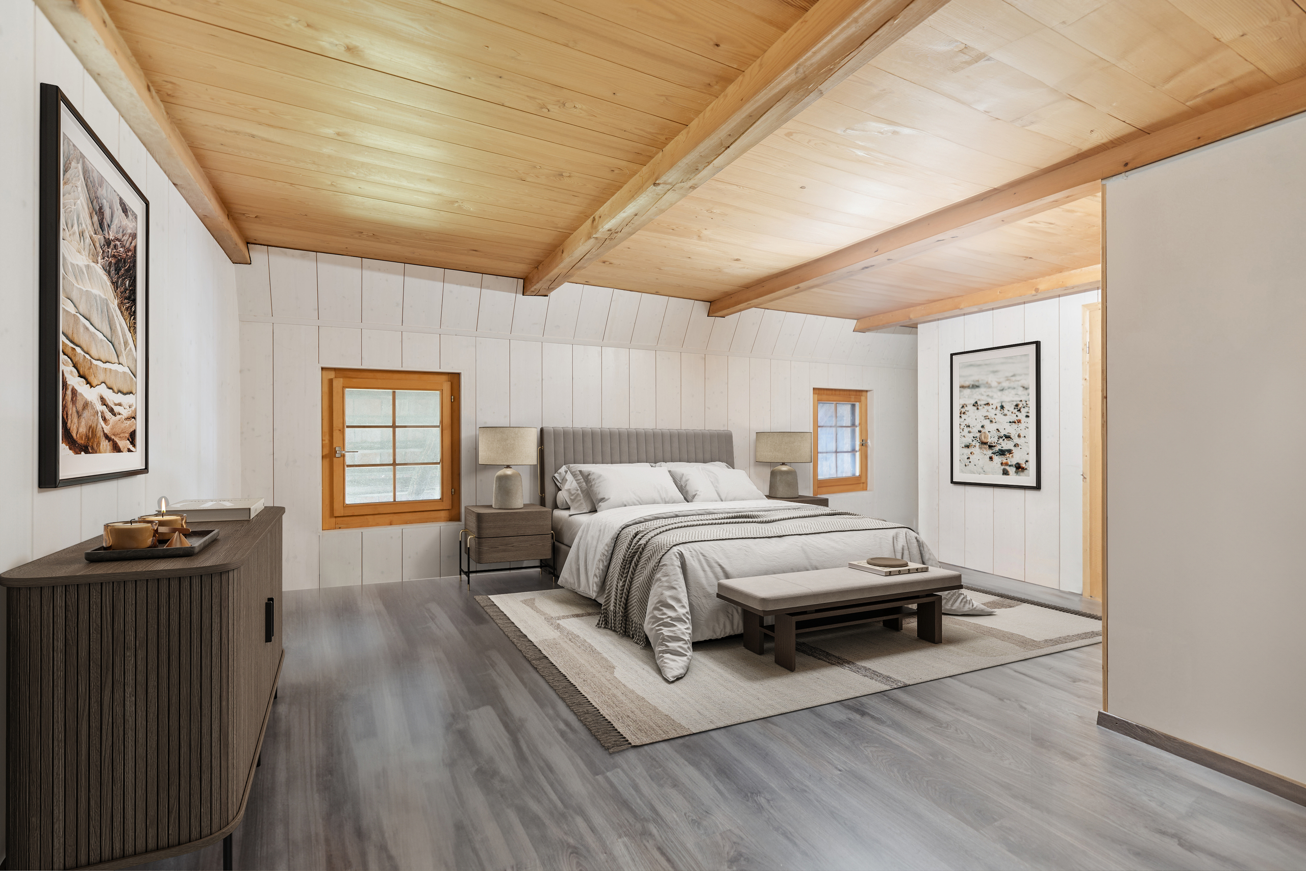 Gemütliches Schlafzimmer mit Dachschräge