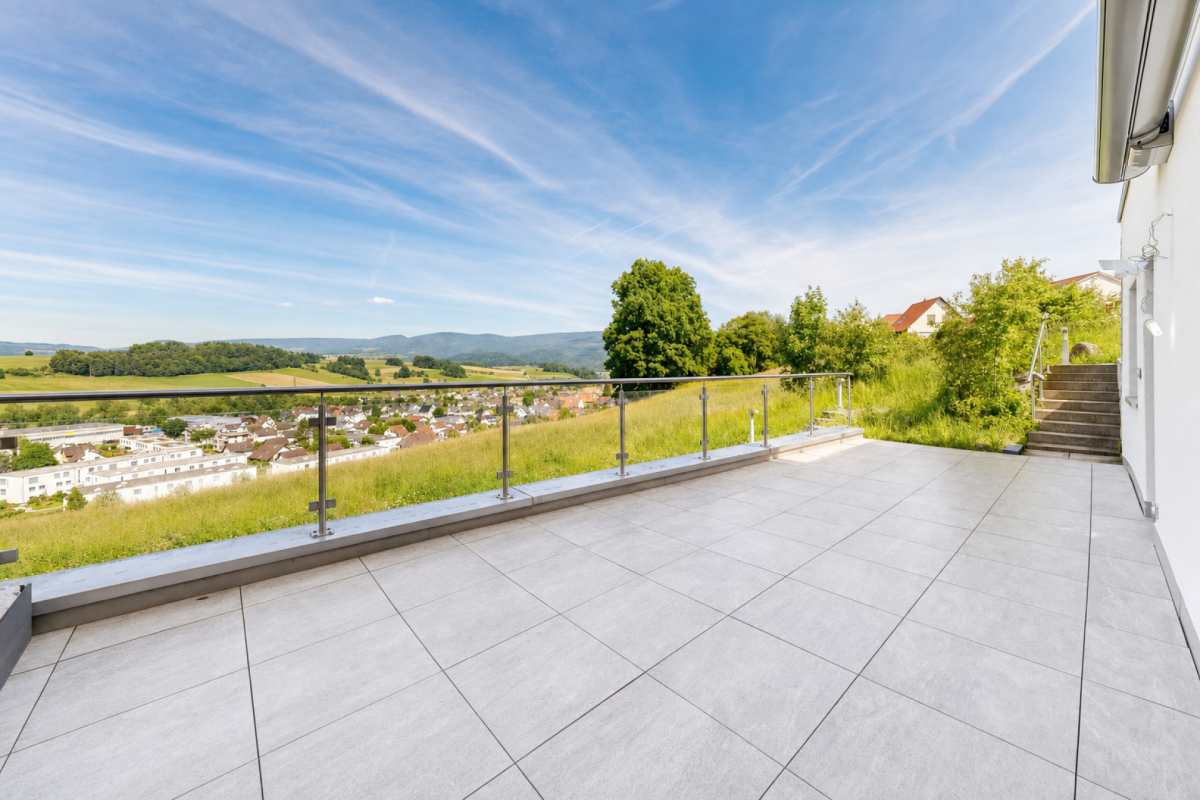 Große Terrasse mit Panoramablick